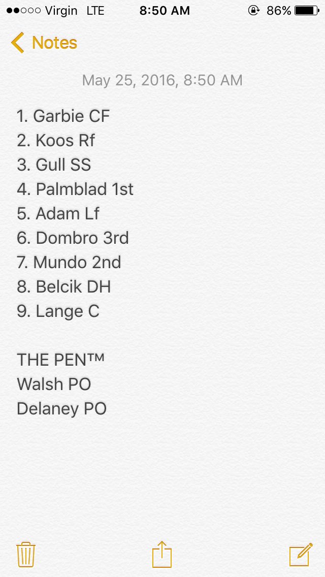 palossoftball's tweet photo. Lineup is set and locked for the 29th. See green. 💍 https://t.co/Az7cpvWNJc
