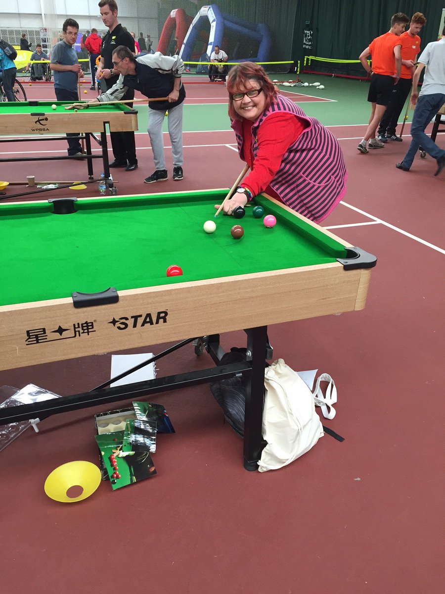 WDBSofficial's tweet photo. Just over an hour to go at @OxstallsTennis with the #bighealthcheck and people are still loving the snooker! https://t.co/74r16CEgg5