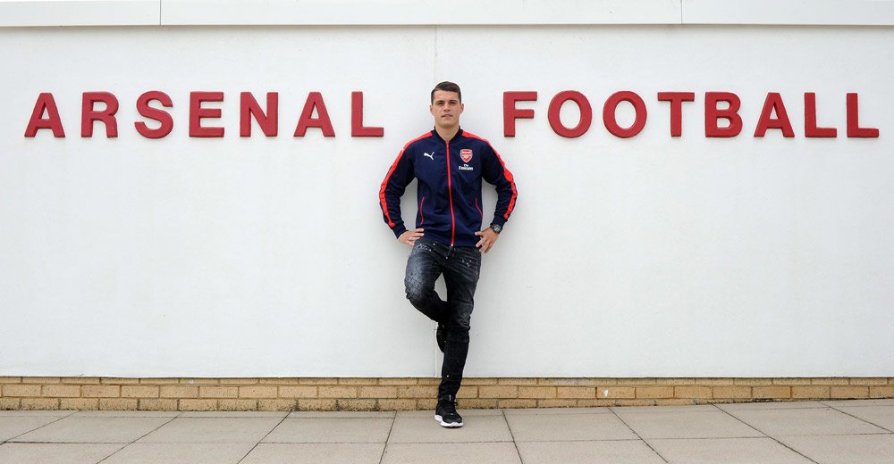 DeadlineDayLive's tweet photo. New signing Granit Xhaka is on around £100,000 per-week at Arsenal. (Source: BILD) https://t.co/pVRPQHu1x7