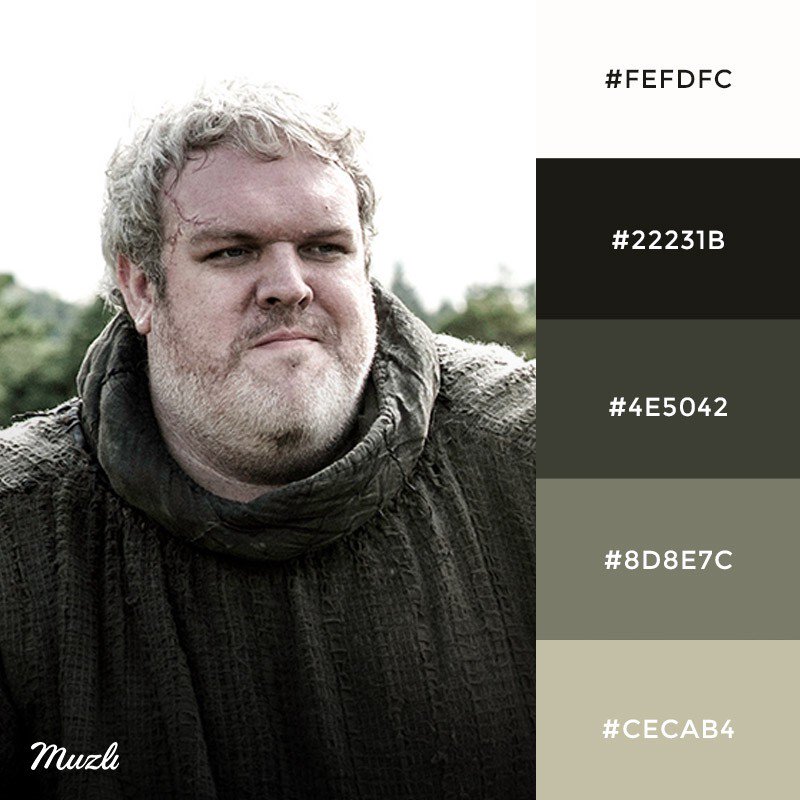 Pretty neat. People as color palettes. medium.muz.li/if-they-were-a… #Hodor #GameofThrones #design
