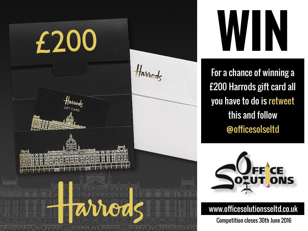 officesolseltd's tweet photo. #harrods #competition alert!!! We're celebrating the launch of our new website!! Simply follow us and RT to enter! https://t.co/rDbIMCYGEs