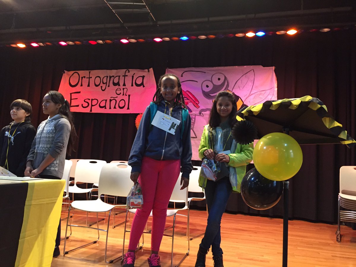 DCBilingual's tweet photo. Our girls made it to round 3 of the district spelling bee #brucemonroe https://t.co/Ukaqr1pBa0