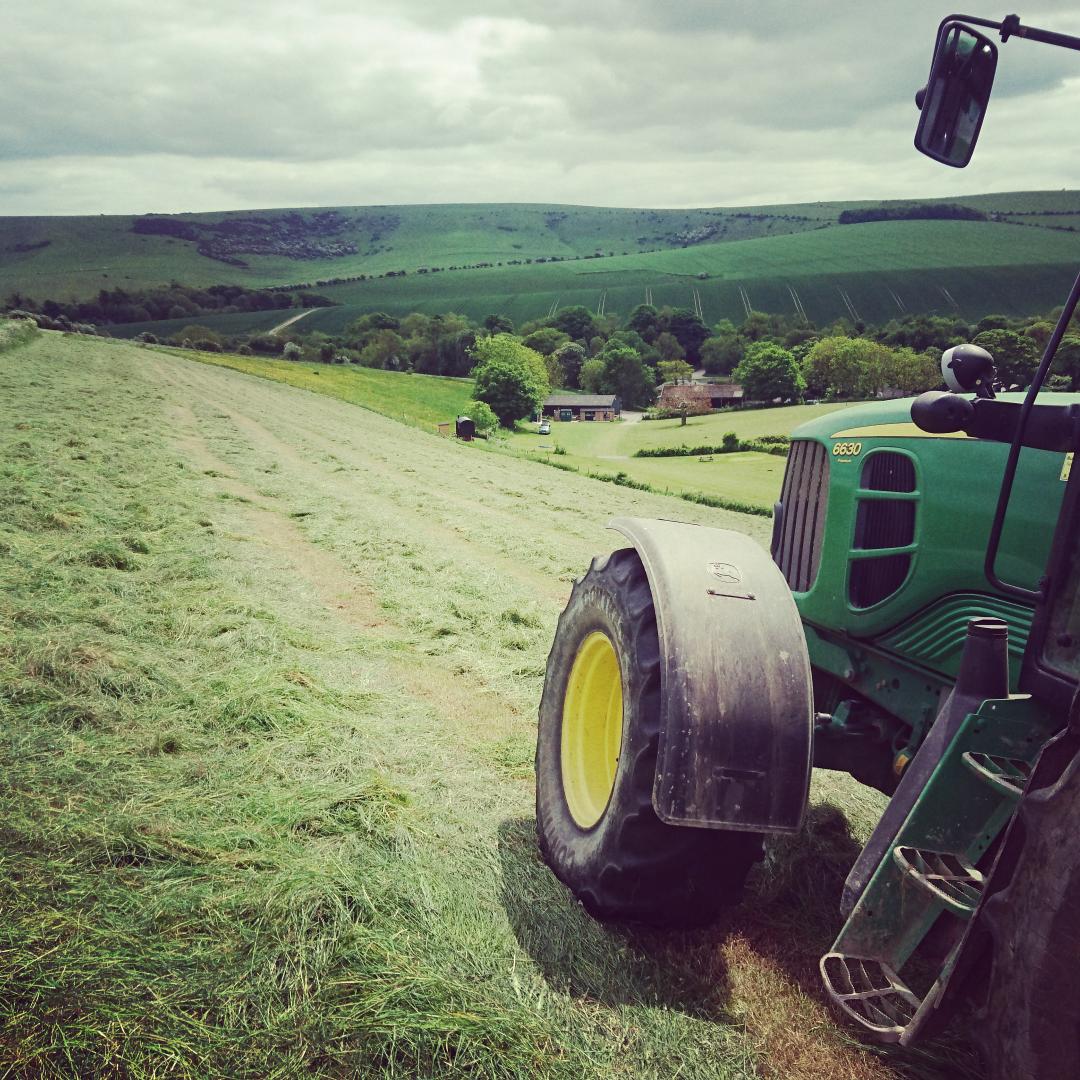 Silage making today #southdowns
