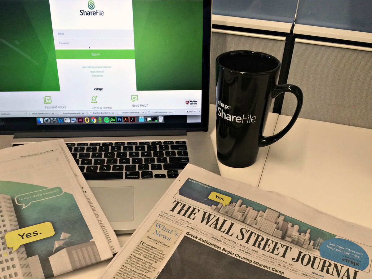sharefile's tweet image. Let&apos;s do this, Wednesday. #WSJ #CitrixSynergy