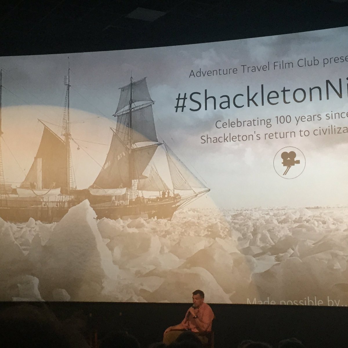 Wanderlust_Lyn's tweet photo. Wow oh wow, Magical #Shackleton evening with @advfilmclub and @TimJarvisAM https://t.co/SOdqAljxNi