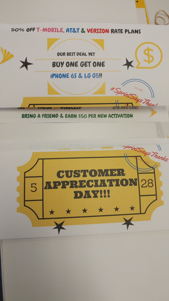 Nice work Holly Springs, GA sprint store.  Big weekend coming up for Tim, Mark, Tom &amp; Rachelle  <a href="/HollyJoyRamos/">Holly Ramos</a>