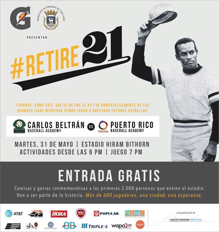 LaOndaDeportiva's tweet image. Próximo 31 de Mayo! Todos los Puertorriqueños que aman el deporte a darse cita en el Hiram Bithorn para #Retire21 🇵🇷
