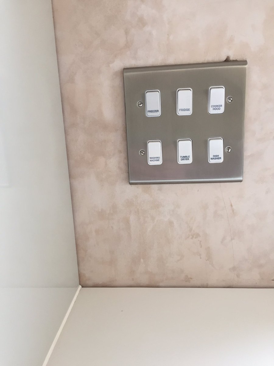 rwelectricalsvs's tweet photo. Complete Kitchen re-wire and consumer unit replacement. Led lighting,installation of oven and cooker hood. https://t.co/7YXx5y9Czs