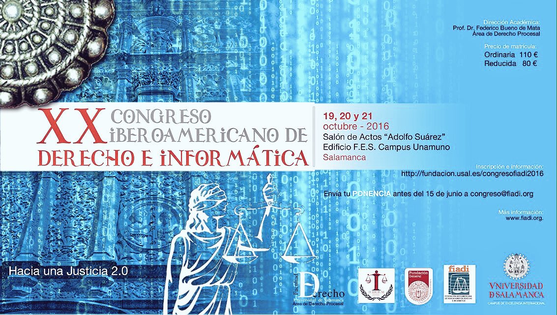 FIADI_ORG's tweet photo. Quieres ser ponente en el XX Congreso Ibero de Derecho y TICs? Salamanca 19 a 21 octubre https://t.co/03E9PglXFd… https://t.co/1Paf4SX7Cm