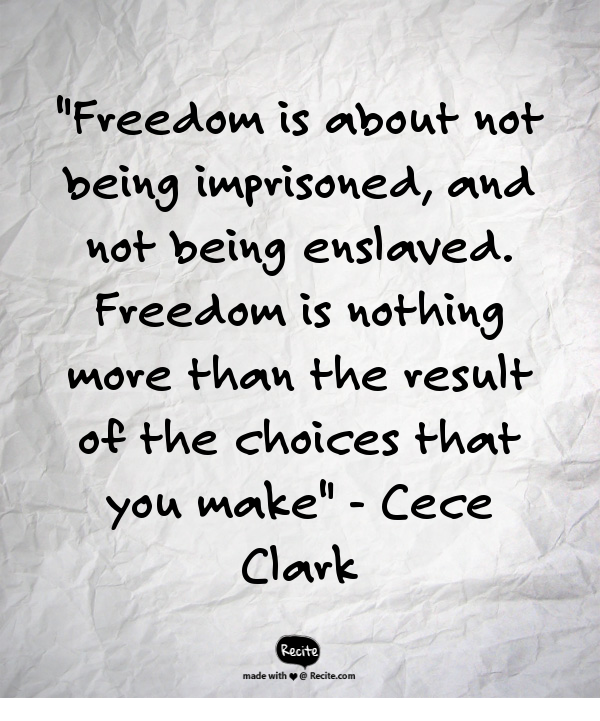 CeCeClarkAuthor's tweet photo. Make good decisions. They create your freedom
#5daystofreedom #SHIFT https://t.co/rNGkVj2TUo
