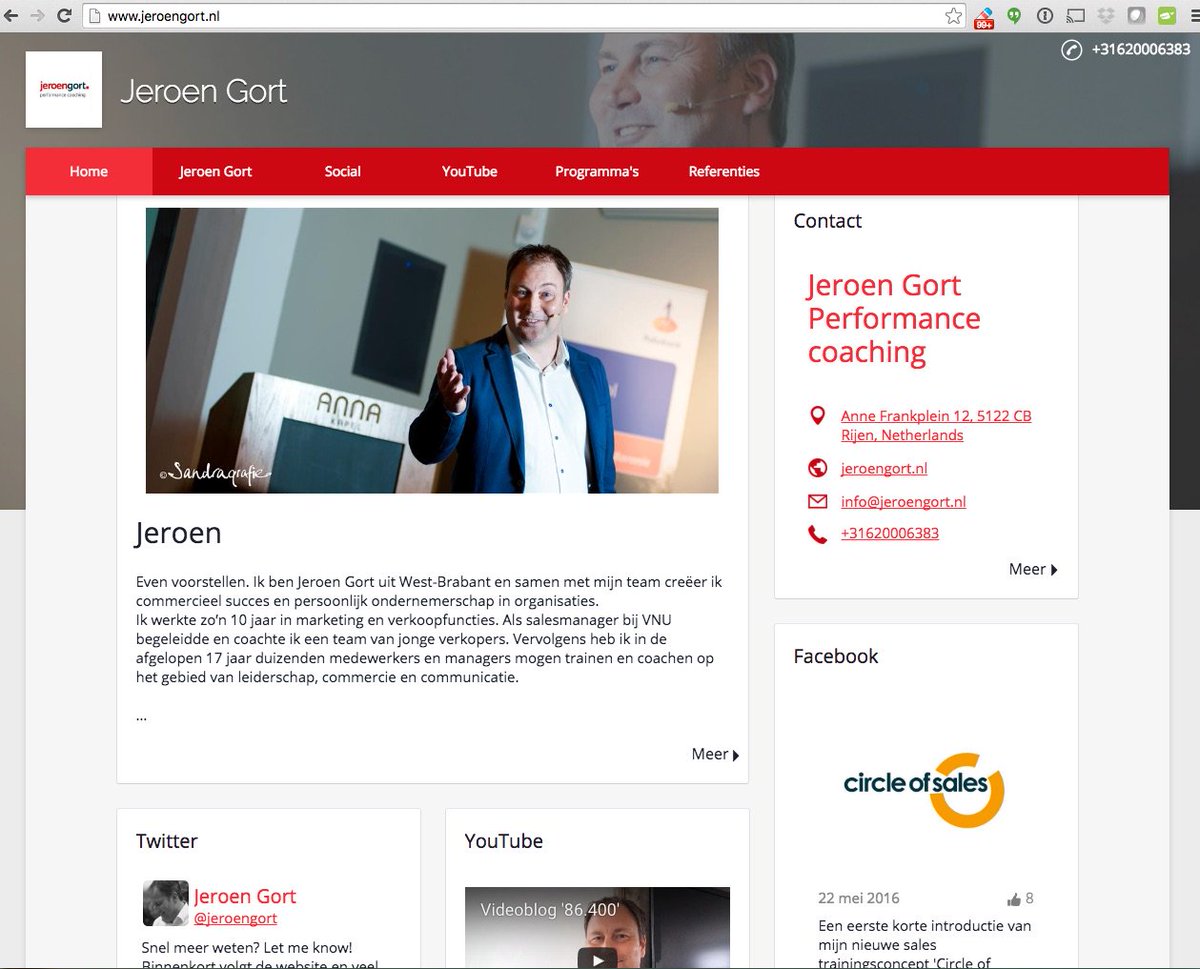 Nieuwe jeroengort.nl website is live! Dankjewel marketing- en business innovator <a href="/albertzeeman/">Albert Zeeman</a>. Blij mee!