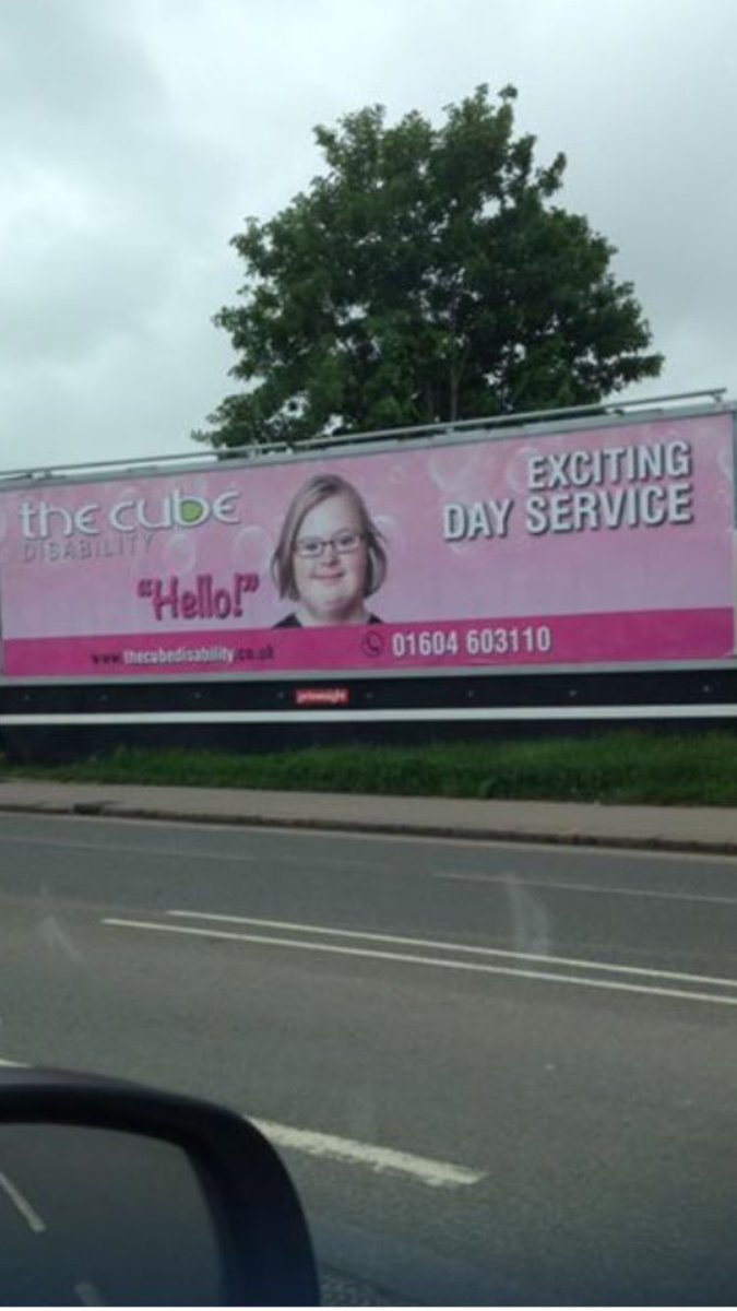 CubeDisability's tweet photo. Henni our BillBoard model in Northampton ! Have you seen her ? 💋💐 https://t.co/cakVOBMUcj