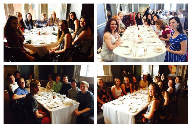 After touring the Yale Art Gallery, French III students enjoyed a delicious lunch at Union League Café. Bon appétit!