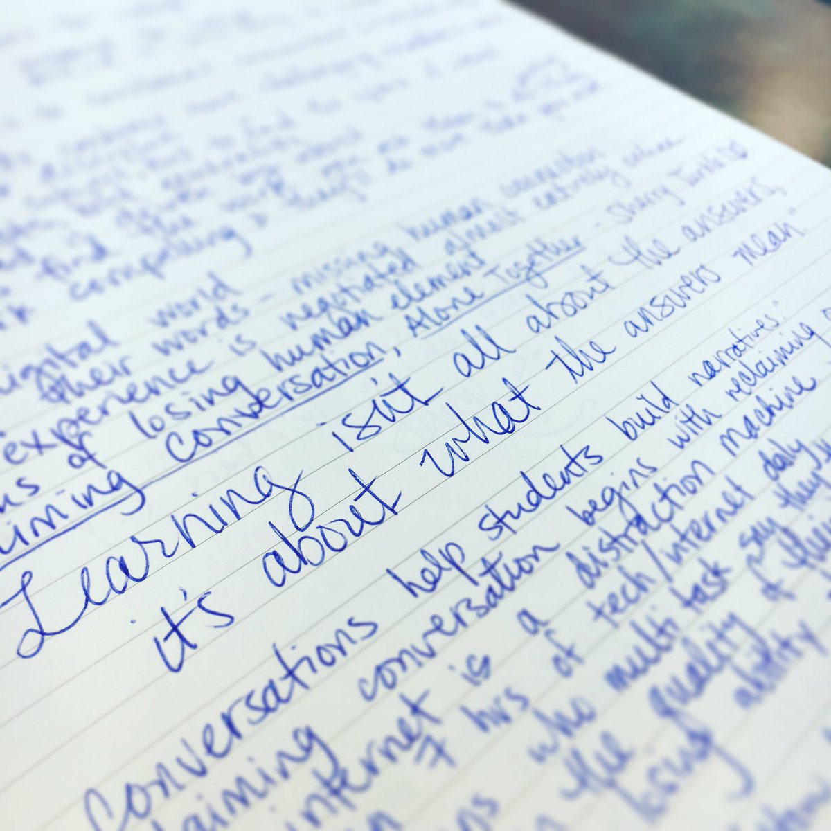 jessteinberg's tweet image. &quot;Learning isn&apos;t all about the answers, it&apos;s about what the answers mean.&quot; #OPSEdTech