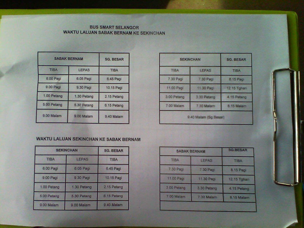 Jadual Bas Smart Selangor