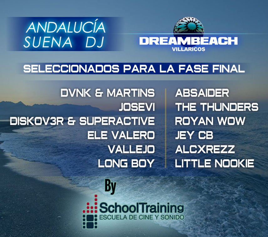 ¡Enhorabuena a los seleccionados! #concurso #djs #AndalucíaSuena by <a href="/School_Training/">Schooltraining</a> ¡Nos vemos en el directo!