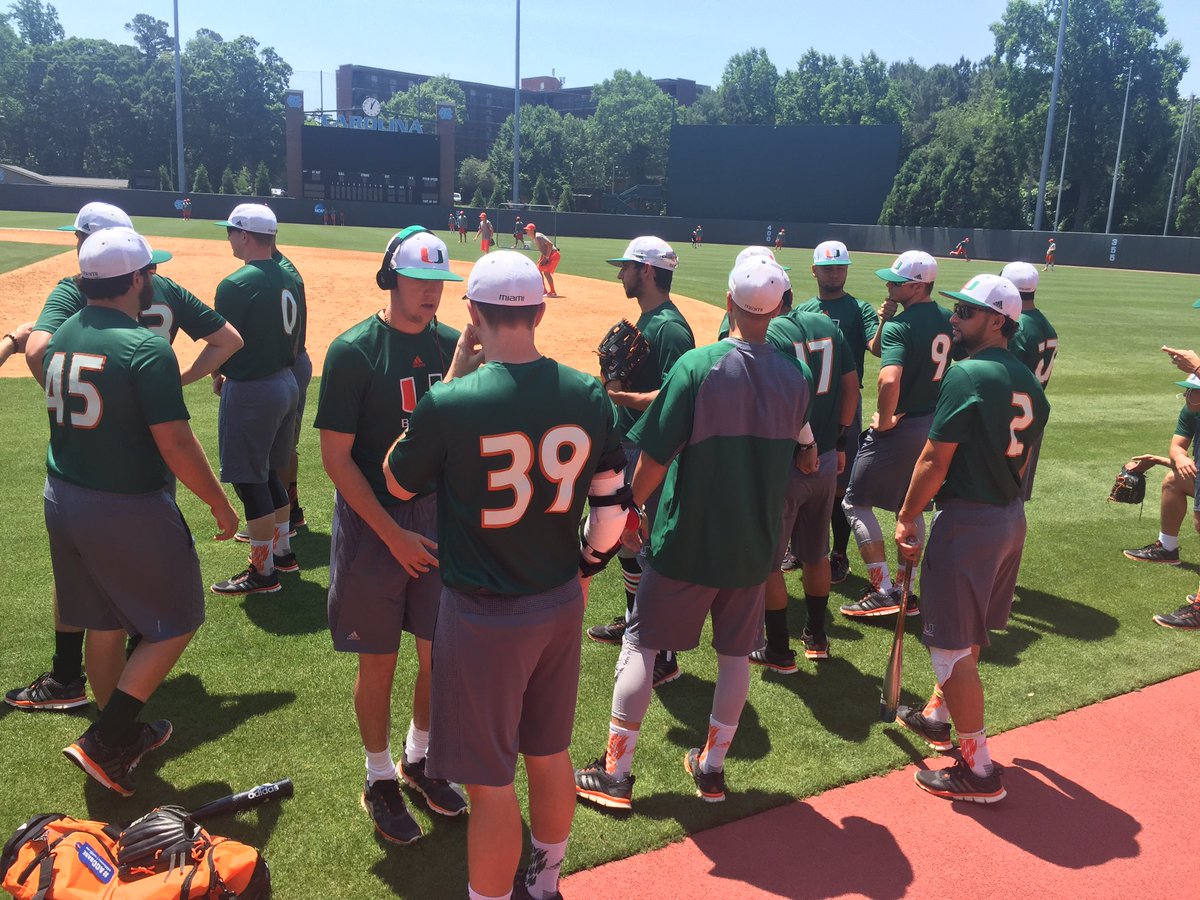 Canes Baseball on Twitter "Canes getting ready for BP at UNC. Game