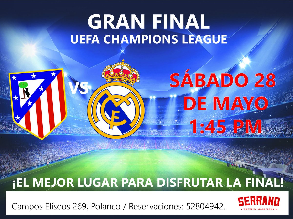 serranotaberna's tweet photo. Vive la final de la #ChampionsLeague en #SerranoTaberna https://t.co/rKKxBs0CN7
