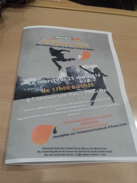 AdamaHawaD's tweet photo. Début de l'event O'Portes Unité à l'université de Créteil @Ahmed_et_Adele @AssoFrateli Reve&amp;Realise
#CreerSaChance https://t.co/IfNhbwVqX2