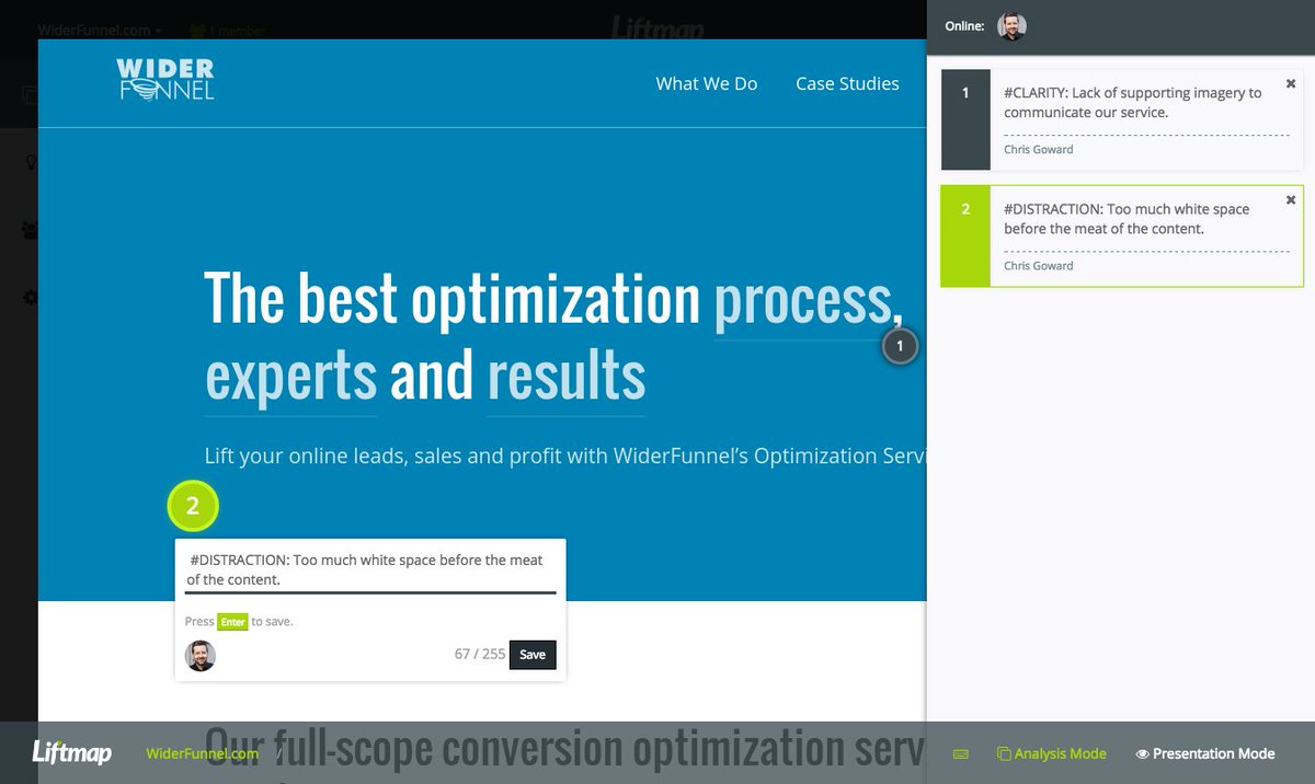 chrisgoward's tweet image. Have you tried Liftmap? Easily note conversion problems to share with your team. It&apos;s free! liftmap.com