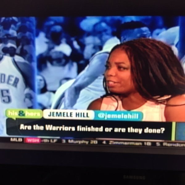 DamianCalhoun's tweet photo. Question of the day RT @THE_COLI: 😂😂😂😂 #warriors #OKC https://t.co/l4IN8cC62N https://t.co/FhYiqWK71X