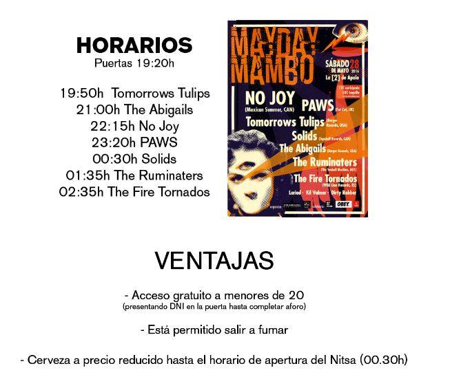 GoodMannersProd's tweet photo. Horarios y funcionamiento de #MaydayMambo!
Este sábado 28/5 en @La2DeNitsa https://t.co/fVMqnd019F
