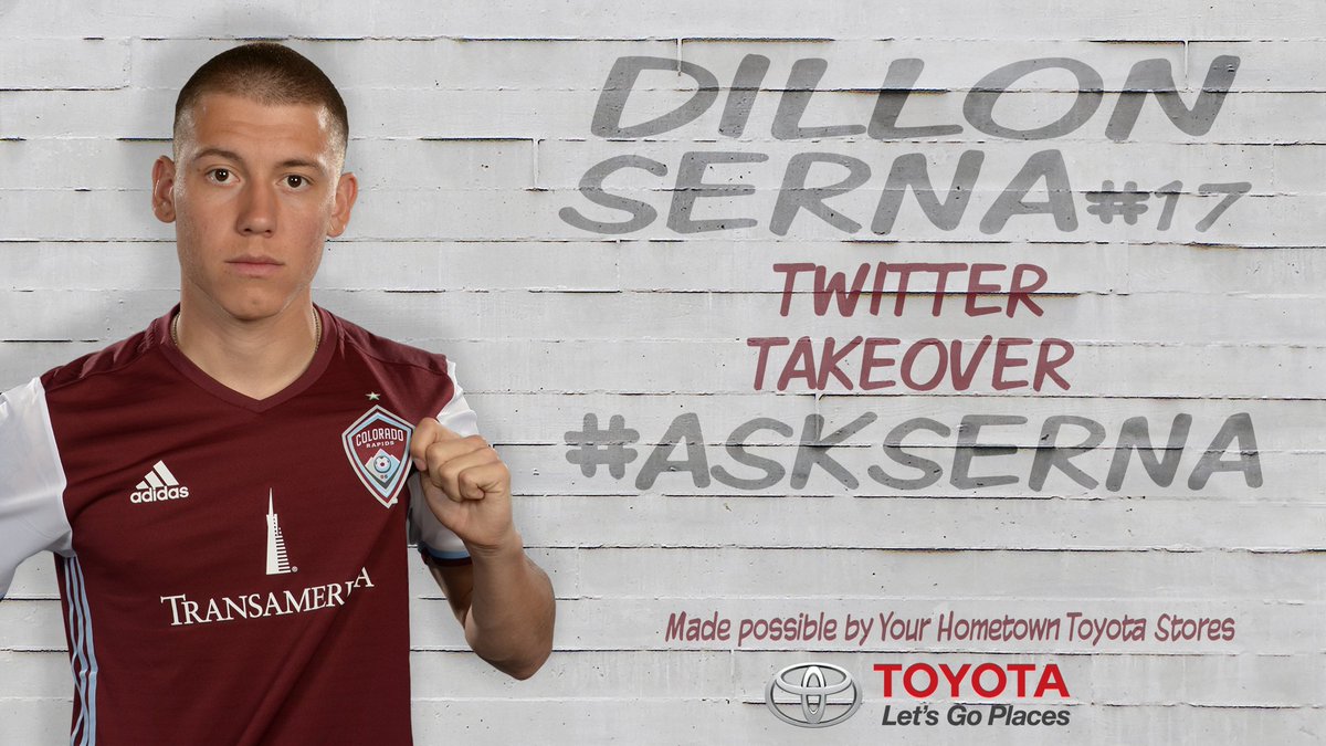 ColoradoRapids's tweet photo. ICYMI: @SernaDillon will be taking over our Twitter account at 1 PM. Submit your questions using #AskSerna. https://t.co/D4smkHBTgl