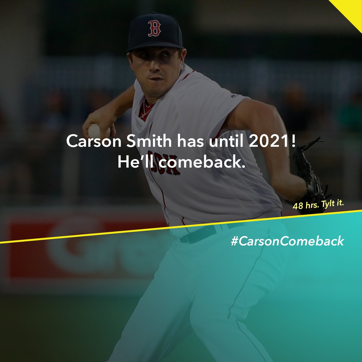 TheTylt's tweet photo. Call it THE comeback ... when Carson Smith returns to pitching!
Vote/RT #CarsonComeback
https://t.co/Xv2wXdwLL0◢ https://t.co/IVQmlwKXgy