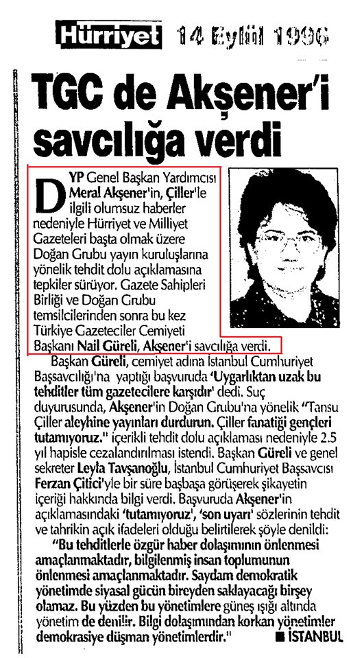Meral Akşener'in Doğan Grubuna tehdidi Savcılığa taşındı!
#ArşivUtandırır
