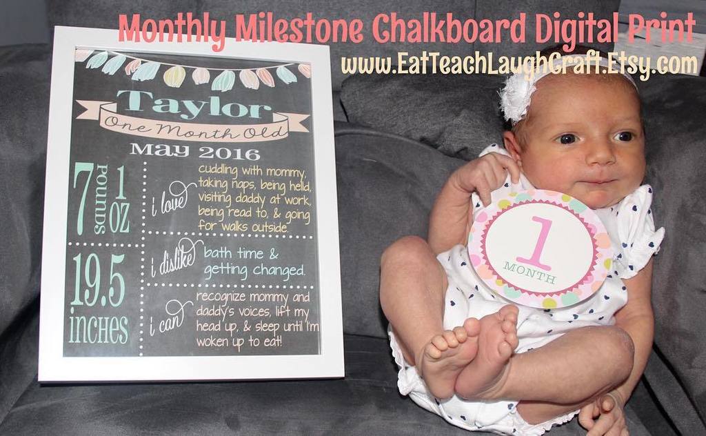 ETLCblog's tweet photo. Monthly milestone chalkboard digital prints available in etsy shop! They make great photo ops and can be used in sc… https://t.co/DMvUs9w0xb