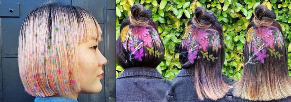 Taking #hair art to the next level with hair stenciling. Do we dig the do?