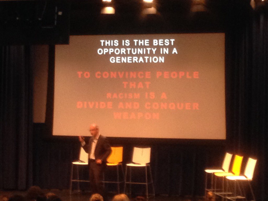 tajjames's tweet photo. "Racism is a weapon that is used against all of us ... Funders need to focus on race in everything we do" @NCG2016 https://t.co/Y7EpcOvEzM