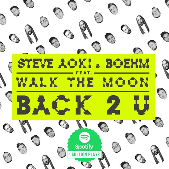ONE MILLION PLAYS ON @Spotify! THANK YOU! @BoehmOfficial @WALKTHEMOONband #BACK2U   Listen: smarturl.it/Back2USpotify https://t.co/5zIXz6nERU