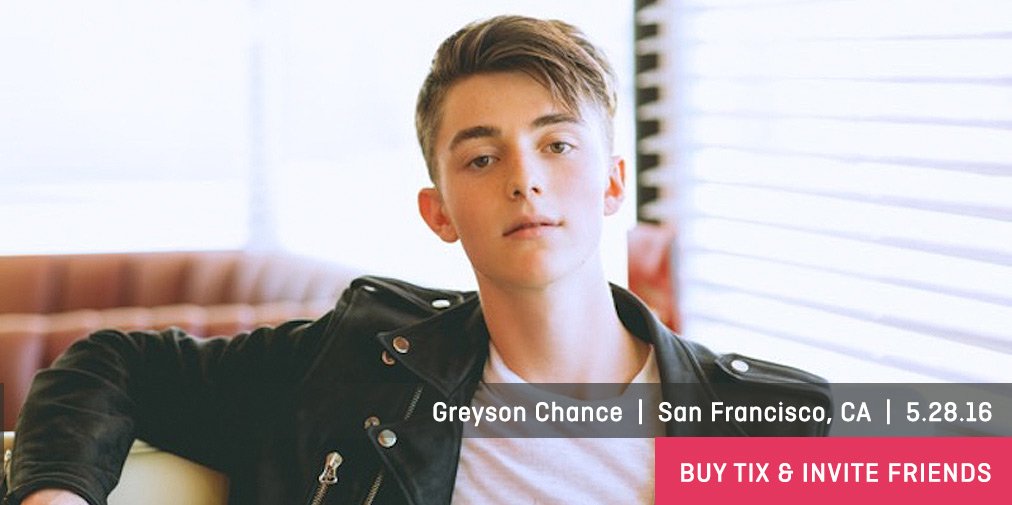 Bay Area @GreysonChance fans! He's @swedishall on Sat. Need tix for you and friends? bit.ly/1VQO16H