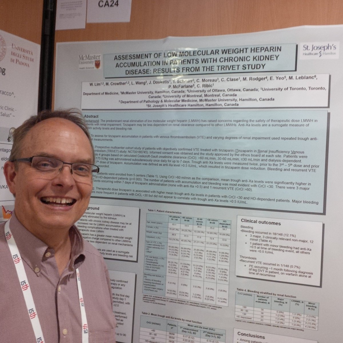 Marc Carrier (@marccarrier1) on Twitter photo TRIVET results are out! Tinzaparin in patients with chronic renal dysfunction <a href="/crowthrm/">Mark Crowther</a> <a href="/LEOPharmaCA/">LEO Pharma Canada</a> #SSC2016 TRIVET results are out! Tinzaparin in patients with chronic renal dysfunction <a href="/crowthrm/">Mark Crowther</a> <a href="/LEOPharmaCA/">LEO Pharma Canada</a> #SSC2016