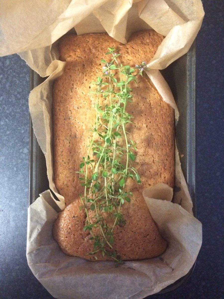 Earl grey and Lemon thyme loaf! #glutenfree #homegrown #cafe #cake