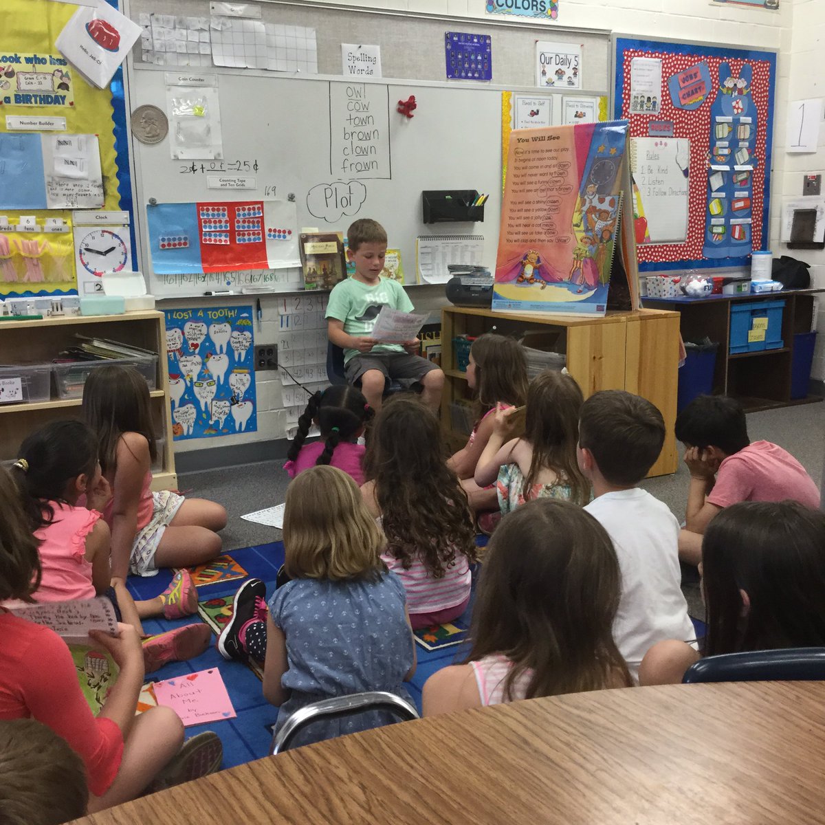 MrsZhp's tweet photo. Practicing for the Author's Tea tomorrow! Getting ready for the parents! #dg58learns https://t.co/cKufVw3MyE