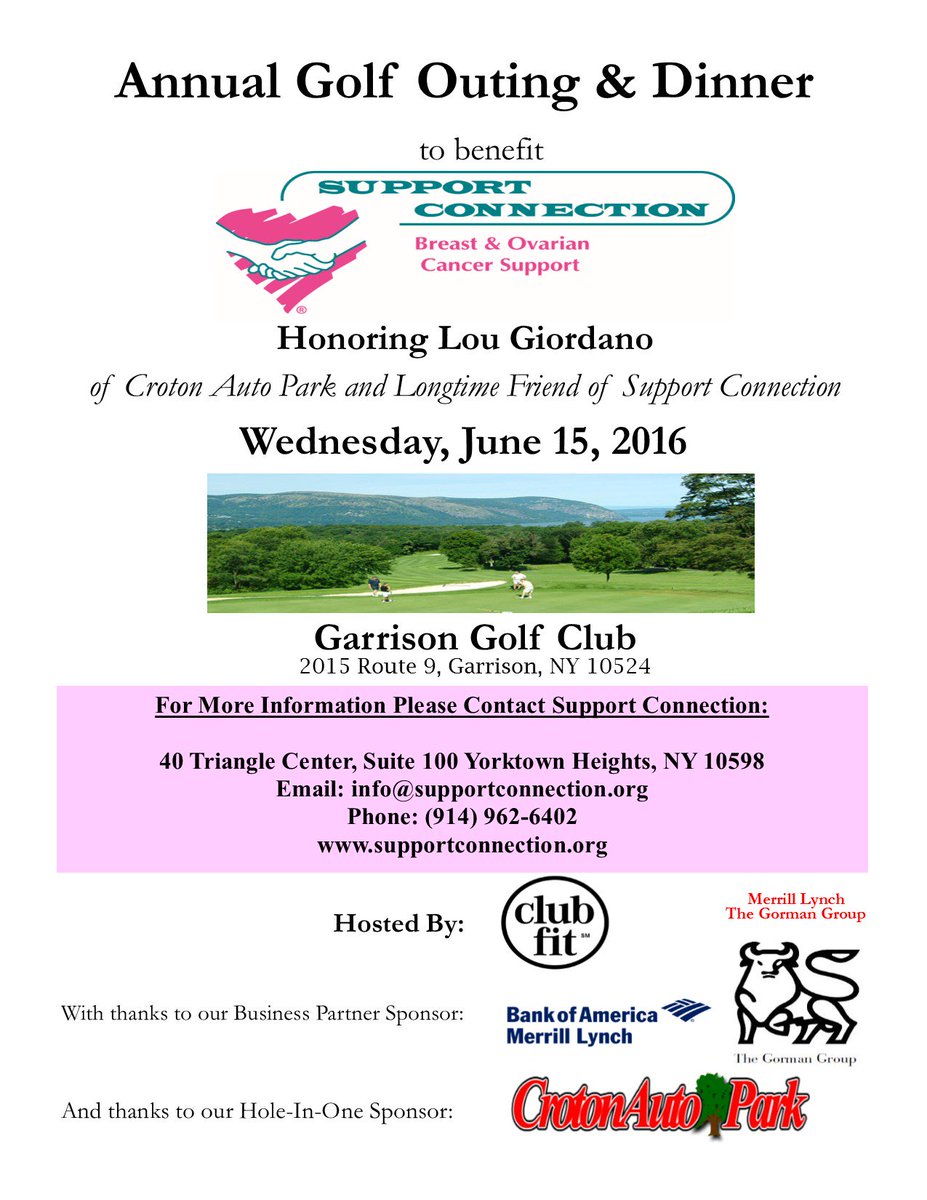 SupportConnect's tweet image. Annual #supportconnection #golfouting. #golf #fundraiser #gyncsm #ovariancancer #gcsm