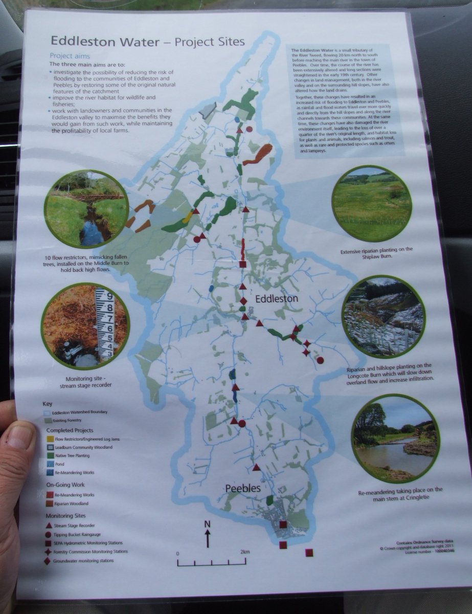 #EddlestonWater restoration - very important - monitoring - eg rainfall, stream flow, water quality and biodiversity