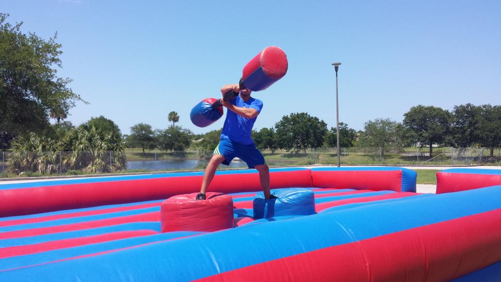 BounceBrevard's tweet photo. Feeling warrior? Rent this awesome Joust Arena @BounceBrevard # extreme waterslides too! https://t.co/J3dDRGMypQ