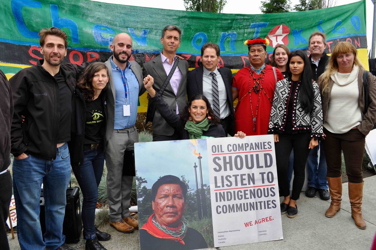 #AmazonWatch team killed it today at the #ChevronAGM, inside & outside. I was there in spirit!