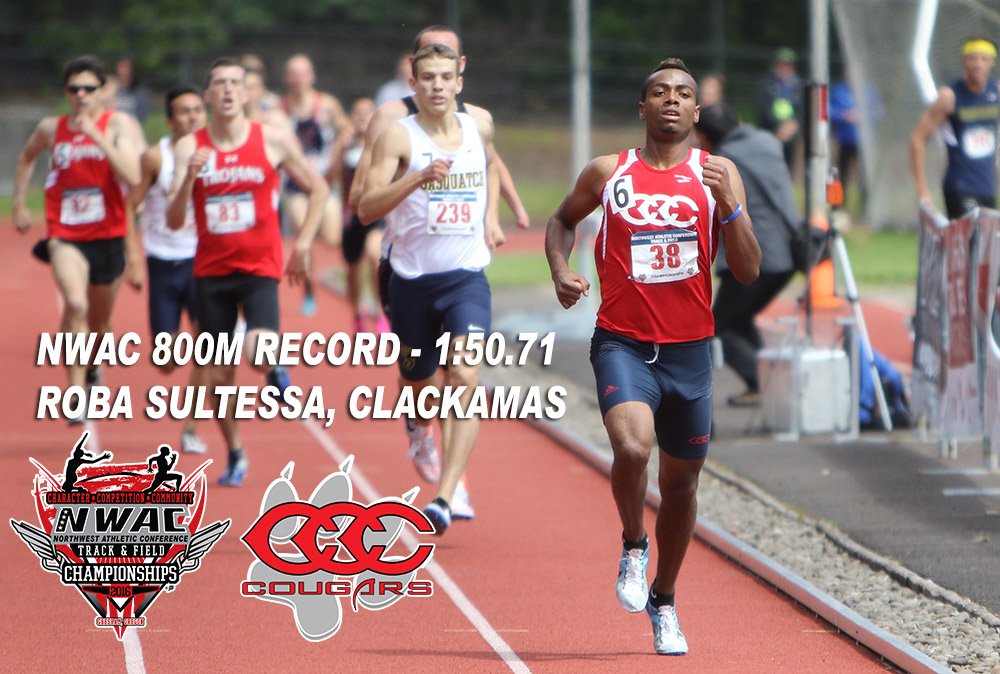 NWACSports's tweet photo. Clackamas freshman Roba Sultessa broke the 28 year old NWAC record in the 800M #NWACtf https://t.co/Ck1iqtjCb7 https://t.co/mMDZATCQpg