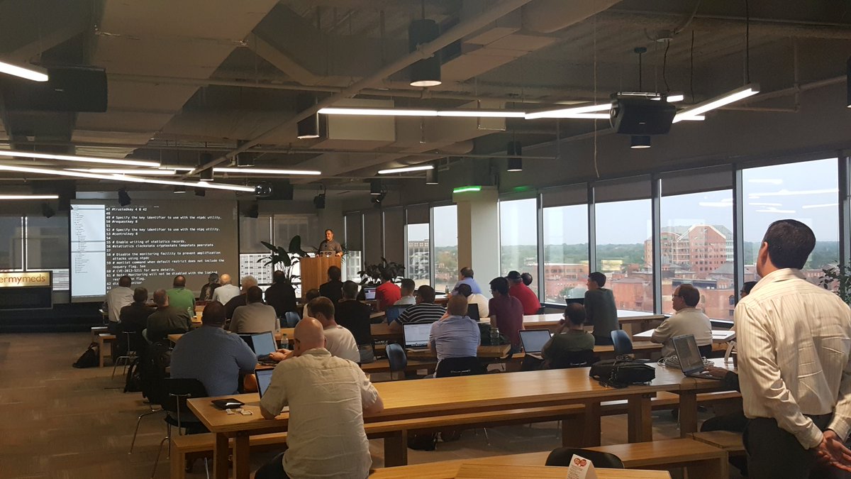 warnermoore's tweet photo. #colug is alive and well @CoverMyMeds thanks to @smerrill & Josh Preston #redhat #linux #ohiolinix #cbustech https://t.co/lzYaHUAb2F