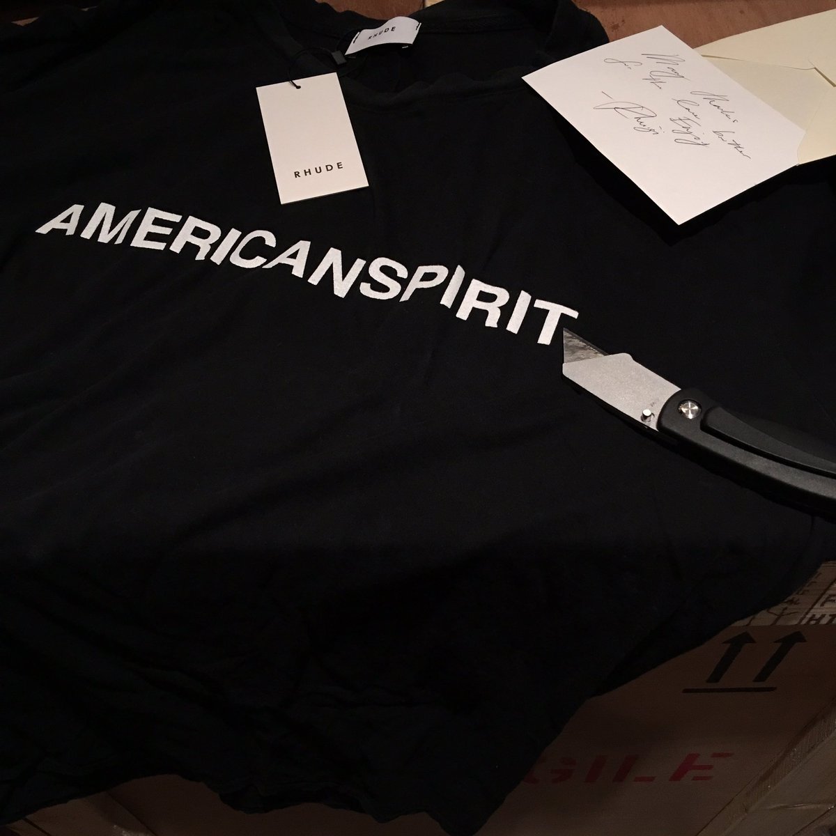 virgilabloh's tweet photo. current favorite graphic tee c/o @Rhuigi https://t.co/J7xsrTK0tu