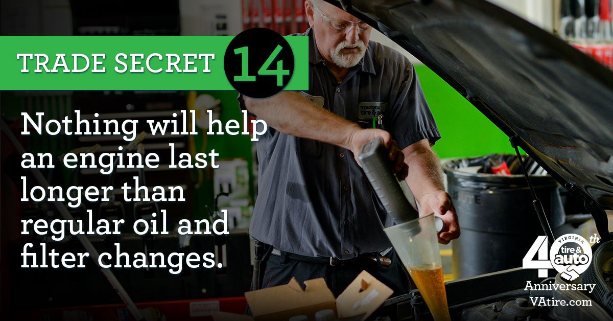 VATireandAuto's tweet photo. Trade secret 14: Routine Oil Changes greatly improve your car's engine life!
https://t.co/9Bpn96e8Ra https://t.co/vp9YuSj4e3
