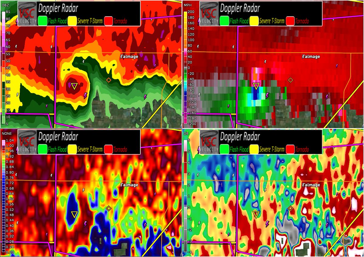velocity_wx's tweet image. Tornado debris signature just WSW of Talmage #KSwx currently. Storm moving east.