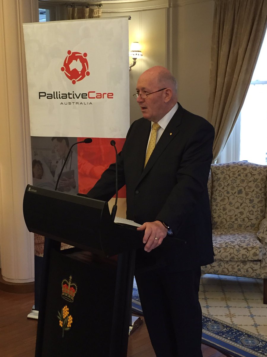 'Everyone is a palliative care customer, they just don't know it yet.' Sir Peter Cosgrove at Govt House #NPCW16