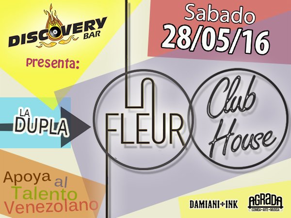 Los esperamos este SÁBADO #28M junto a <a href="/lafleurmusica/">LaFleur</a> en <a href="/DISCOVERYBAR/">DISCOVERY BAR CCS</a> que estará GENIAAAL!