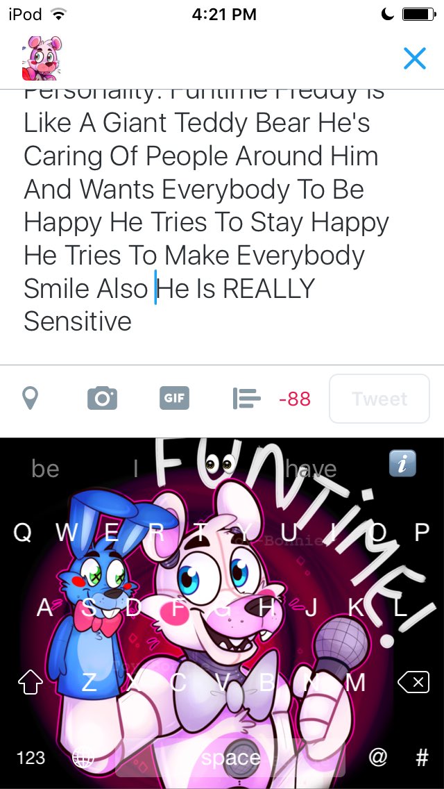 FuntimeFreddyF's tweet photo. //This Funtime Freddy's Personality https://t.co/7mM1pueJrk