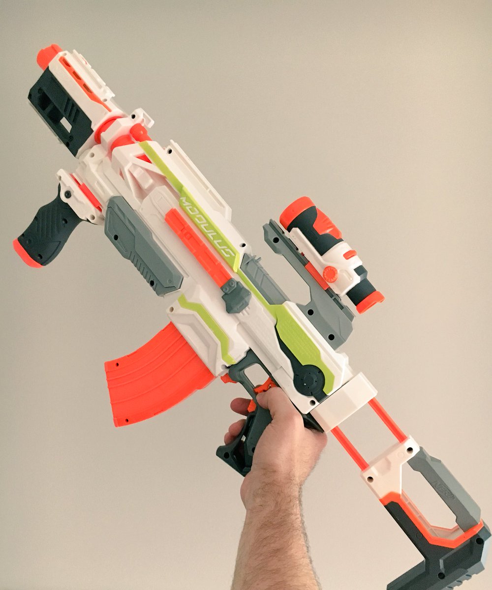 theAlanAffect's tweet photo. Daddy's new toy arrived! #Nerf #IndoorWar #DaddyDomination https://t.co/fyQWUn2utg
